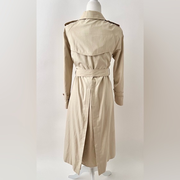 BURBERRY LONDON | Double Breasted Belted Long Trench Coat Stone Light Beige US 6 - Picture 10 of 17